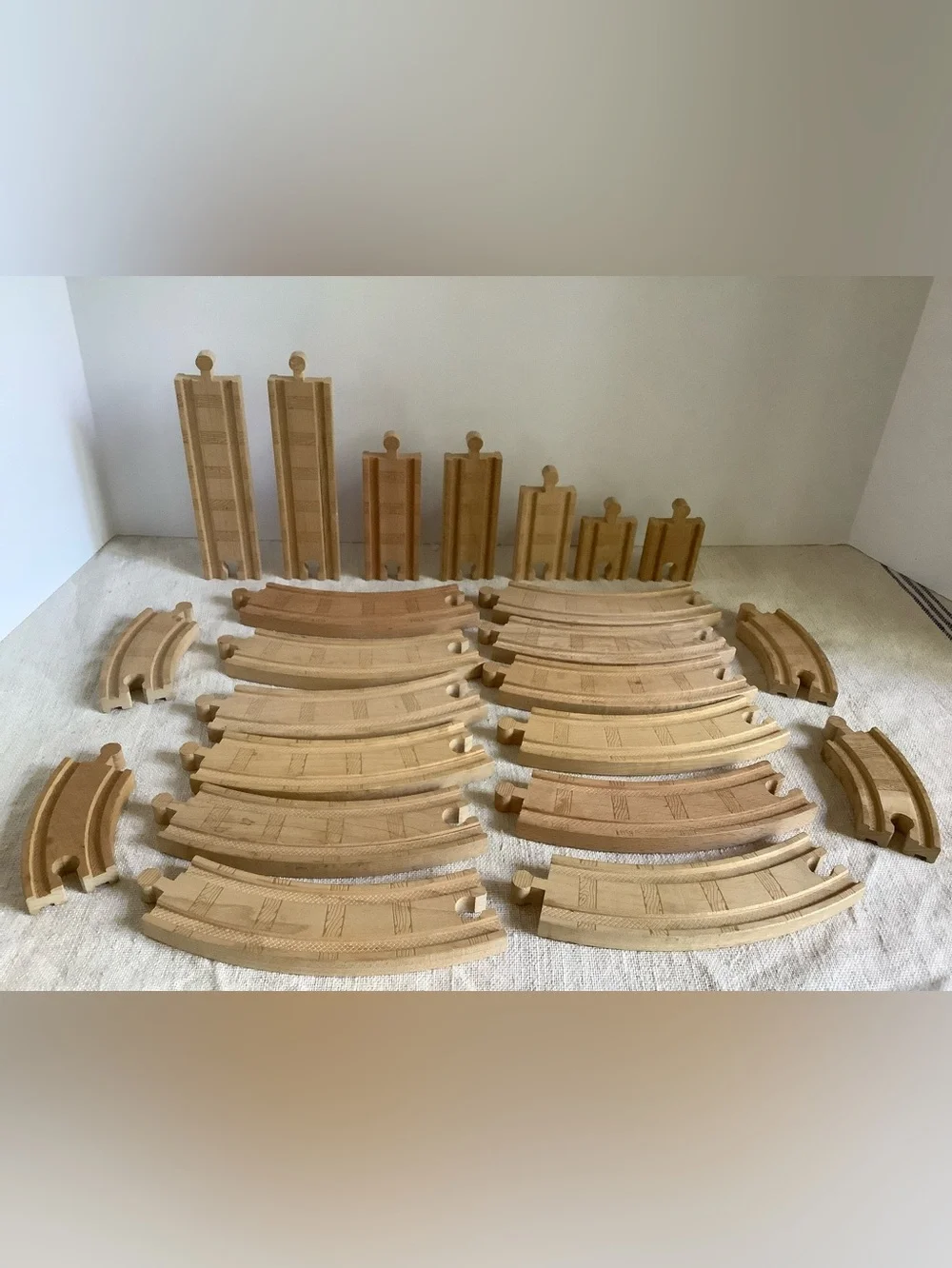 23pc set Thomas Wooden TRACK incl. regular track and Reversible Road Track.
